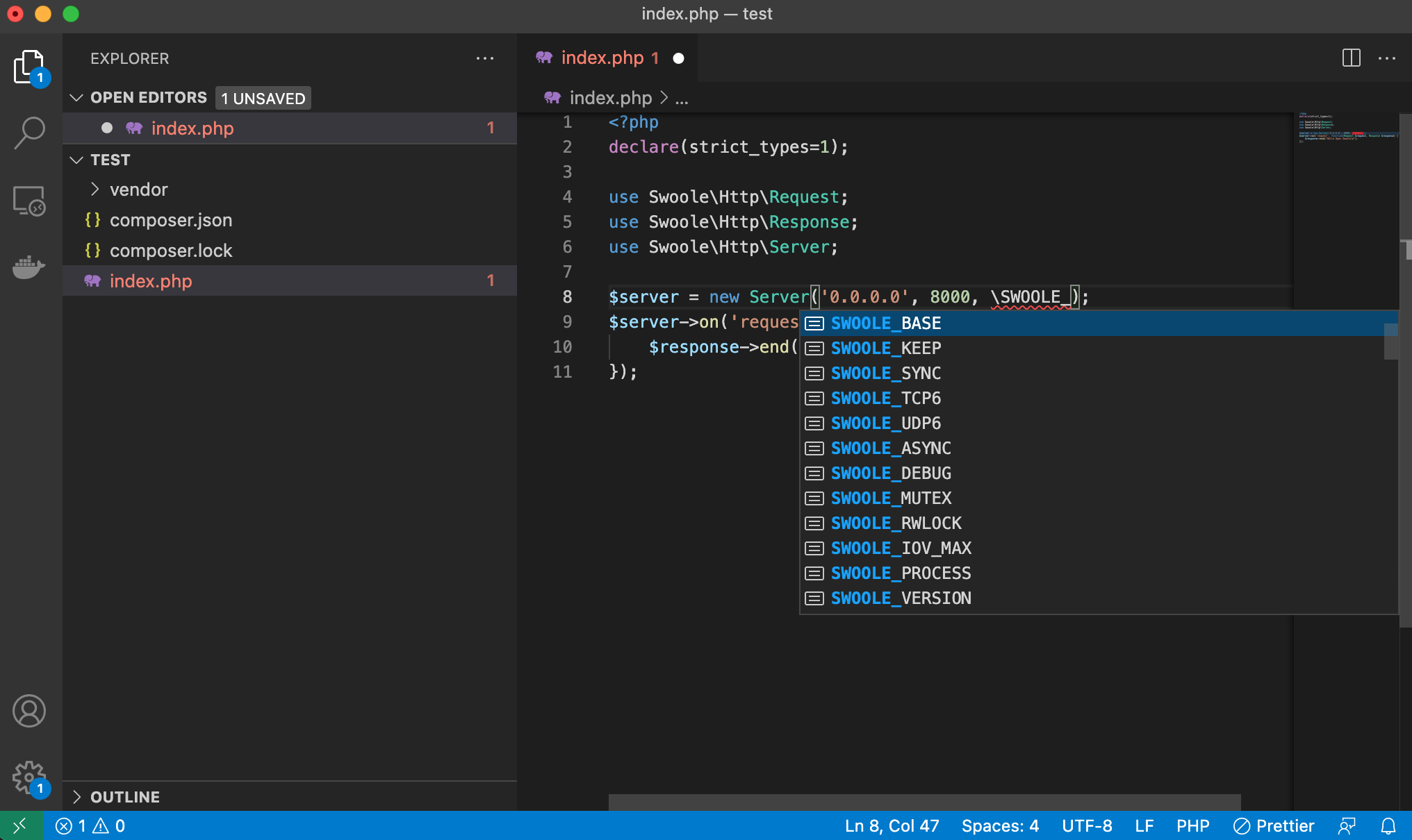 Open Swoole IDE Helper released with enhanced type hinting for IDE